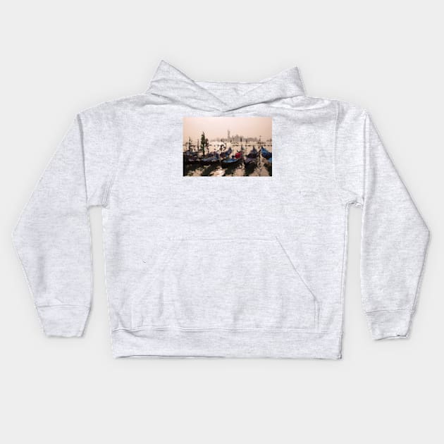 Misty Morning in Venice Kids Hoodie by AlexMir